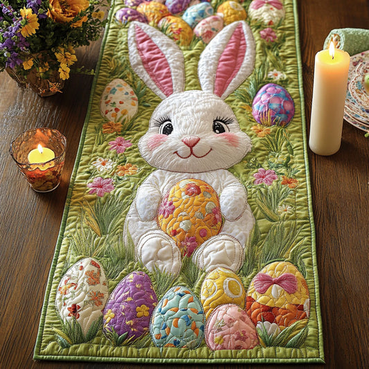 Colorful Eggs Quilted Table Runner NCU0VH2128