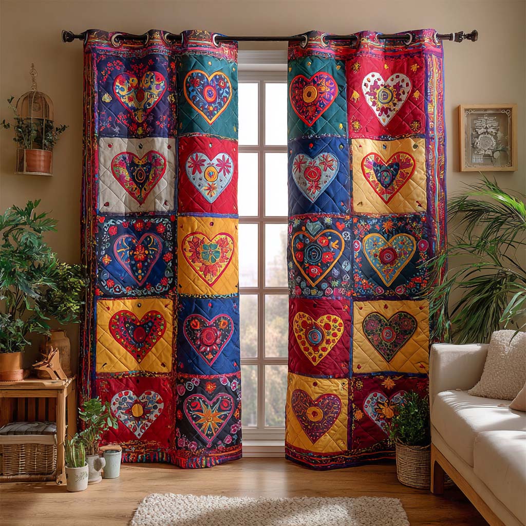 Colorful Romance Quilted Curtains NCU0DX039