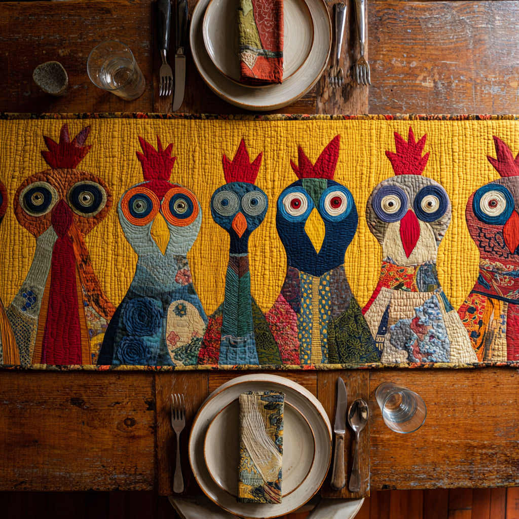 Country Chicken Quilted Table Runner NCU0HNH343