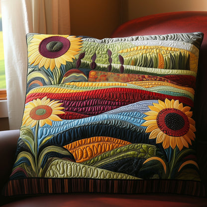 Country Sunflower Dreams Quilted Pillow Case NCU0PT4834