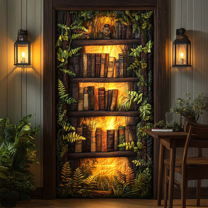 Cozy Book Nook Quilted Door Cover NCU0TN59