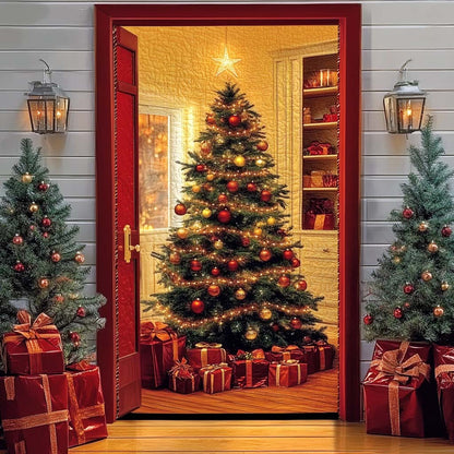 Cozy Christmas Tree Quilted Door Cover NCU0TN21