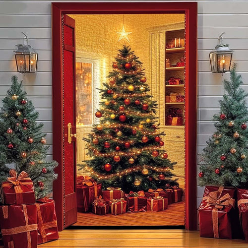 Cozy Christmas Tree Quilted Door Cover NCU0TN21