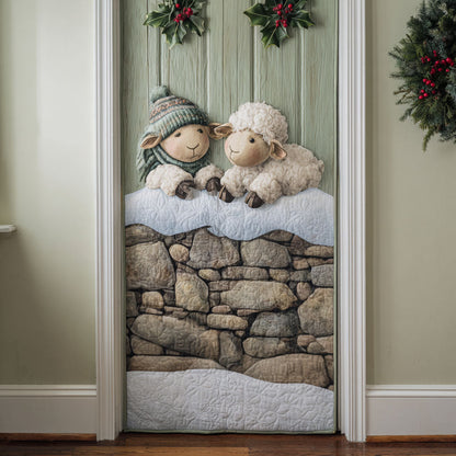 Cozy Sheep Greetings Quilted Door Cover NCU0TP0033