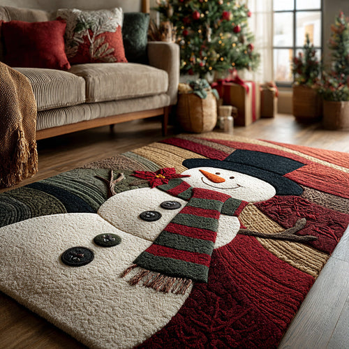 Cozy Snowman Area Rug NCU0DH490