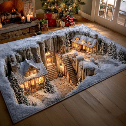 Cozy Winter Hamlet Area Rug NCU0NL277