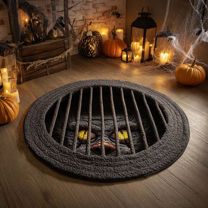 Creepy Cellar Hatch Quilted Round Mat NCU0TV312
