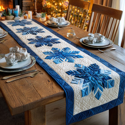 Crystal Snowflake Quilted Table Runner NCU0HNH360