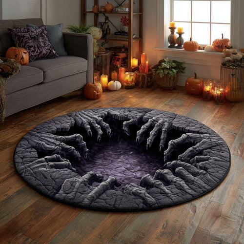 Dark Abyss Quilted Round Mat NCU0TV450