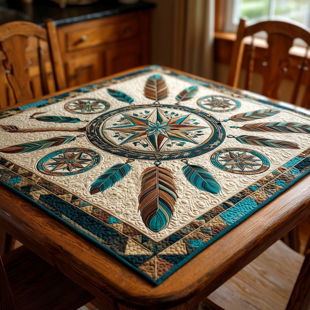 Desert Compass Quilted Table Topper NCU0TV904