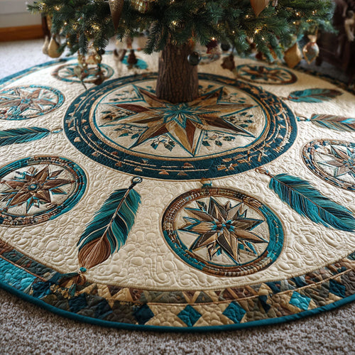 Desert Compass Christmas Quilted Tree Skirt NCU0TV904