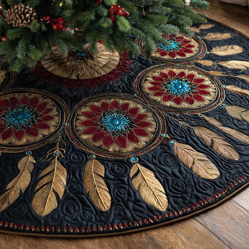 Dreamcatcher Bloom Christmas Quilted Tree Skirt NCU0TV906