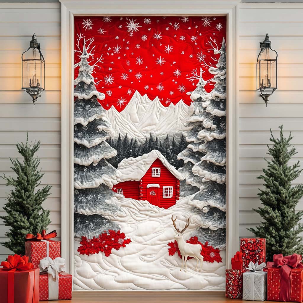 Dreamy Winter Quilted Door Cover NCU0TN15