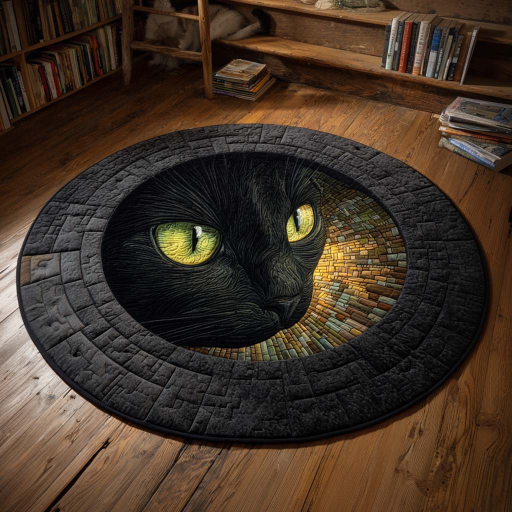 Eclipse Gaze Quilted Round Mat NCU0XD1033