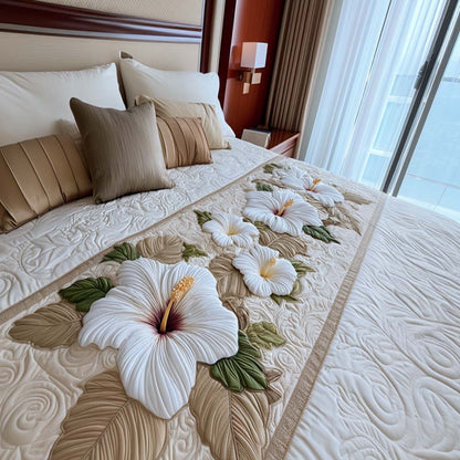 Elegant Whites Quilted Bed Runner NCU0NT8587