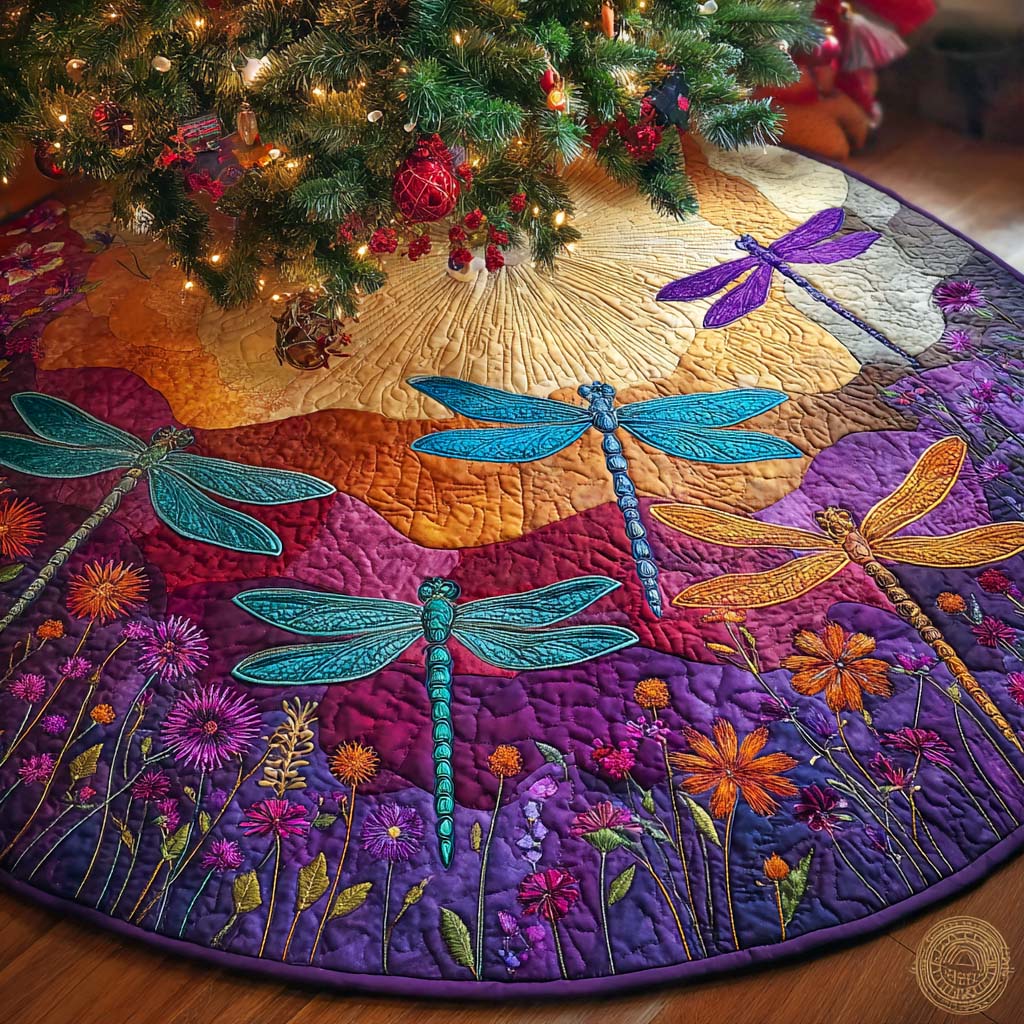 Emerald Symphony Quilted Tree Skirt NCU0DX023