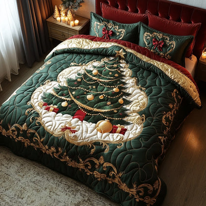 Enchanted Christmas Tree Haven 3-Piece Quilted Bedding Set NCU0NL009