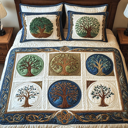 Ethereal Forest Quilt 3-Piece Quilted Bedding Set NCU0TL2007