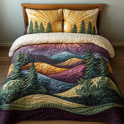 Evergreen Mountain Peace 3-Piece Quilted Bedding Set NCU0NL023