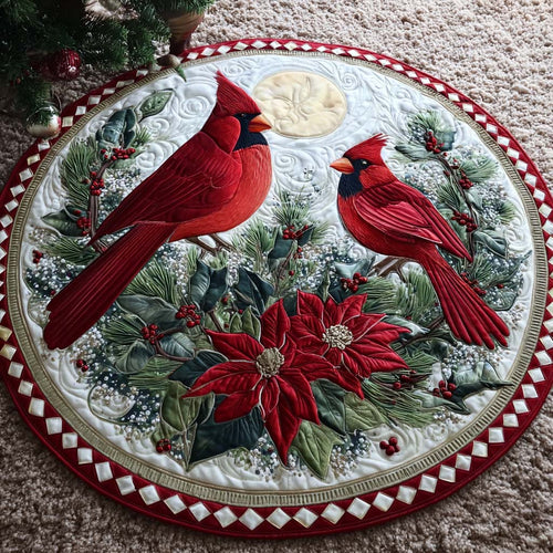 Everlasting Cardinals Quilted Round Mat NCU0HT028