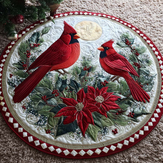 Everlasting Cardinals Quilted Round Mat NCU0HT028