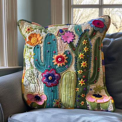 Exquisite Desert Cactus Quilted Pillow Case NCU0PD063