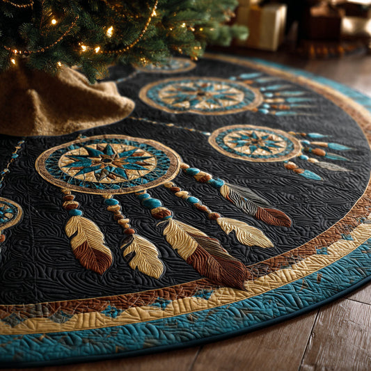 Feather Harmony Christmas Quilted Tree Skirt NCU0TV910
