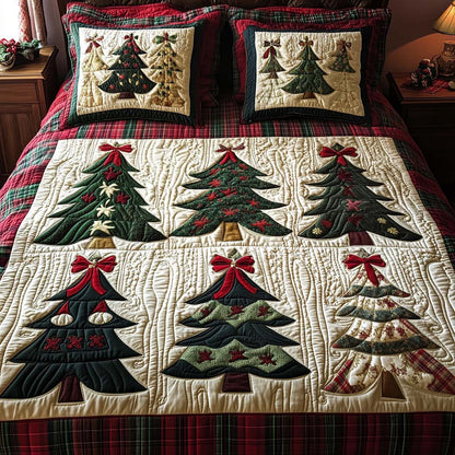 Festive Applique 3-Piece Quilted Bedding Set NCU0TN32