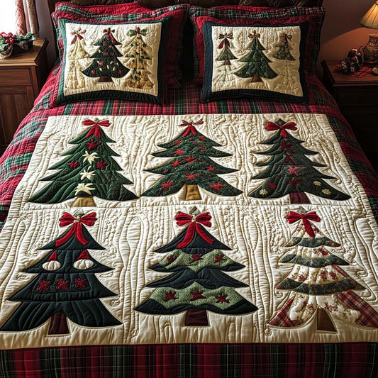 Festive Applique 3-Piece Quilted Bedding Set NCU0TN32