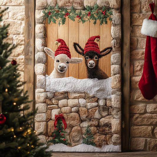 Festive Donkey Welcome Quilted Door Cover NCU0TP0036