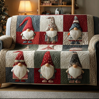 Festive Gnome Quilted Sofa Cover NCU0DH482