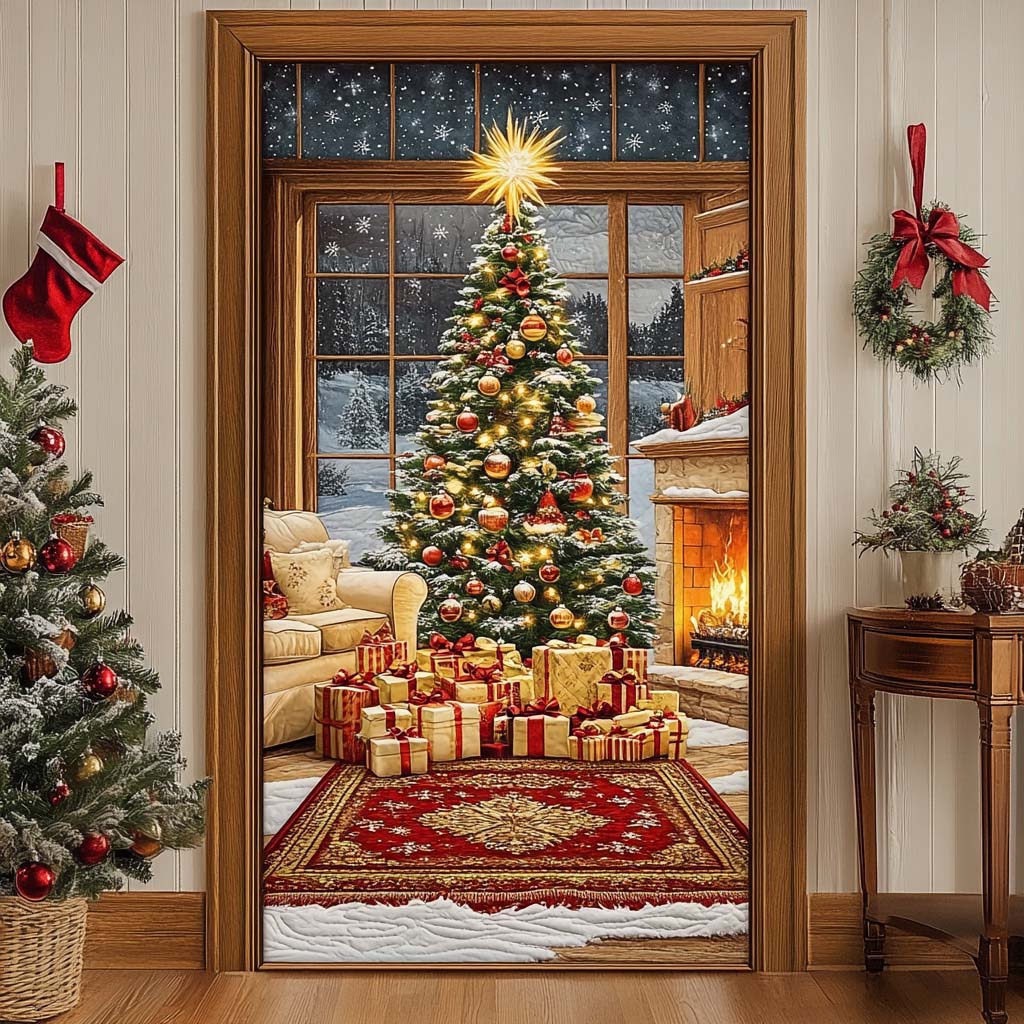 Festive Lights Quilted Door Cover NCU0TN16