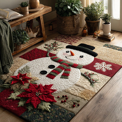 Festive Snowman Area Rug NCU0DH494
