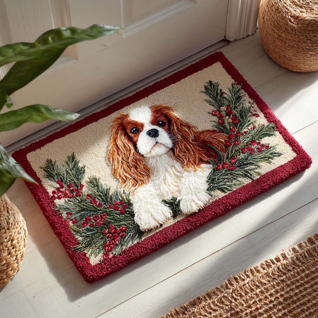 Festive Spaniel Doormat NCU0NT10205