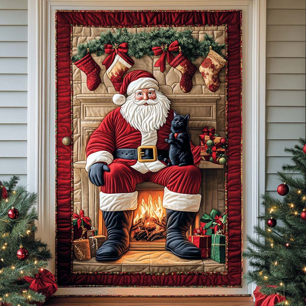 Fireside Santa Quilted Door Cover NCU0QQ106