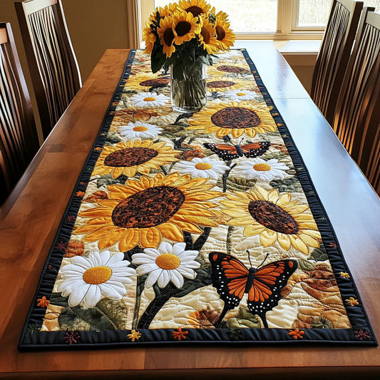 Floral Delight Quilted Table Runner NCU0VL1888
