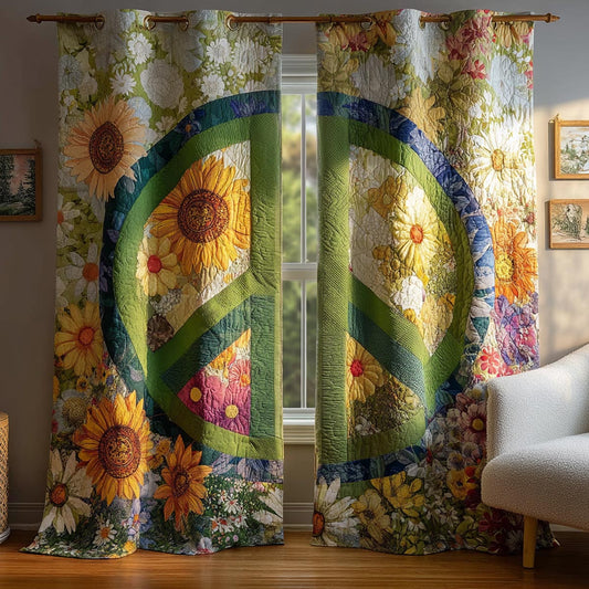 Flower Peace Quilted Curtains NCU0VD031
