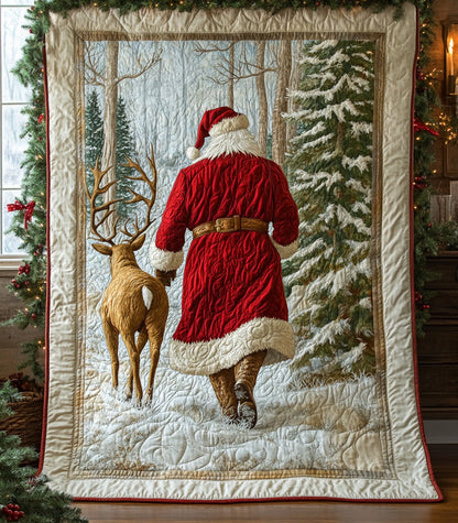 Following the Christmas Trail Quilted Blanket NCU0DH357