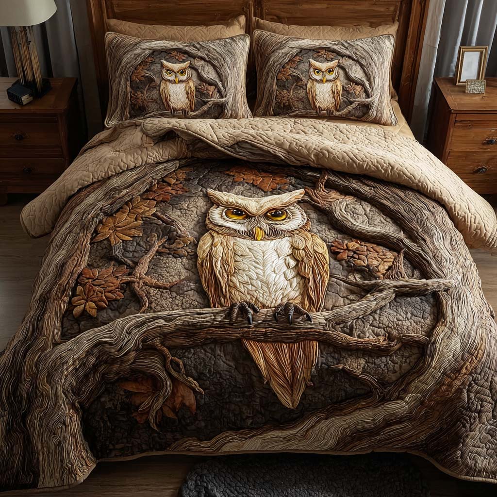 Forest Watcher 3-Piece Quilted Bedding Set NCU0QQ058