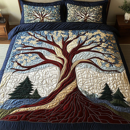 Forest Harmony 3-Piece Quilted Bedding Set NCU0DK2461