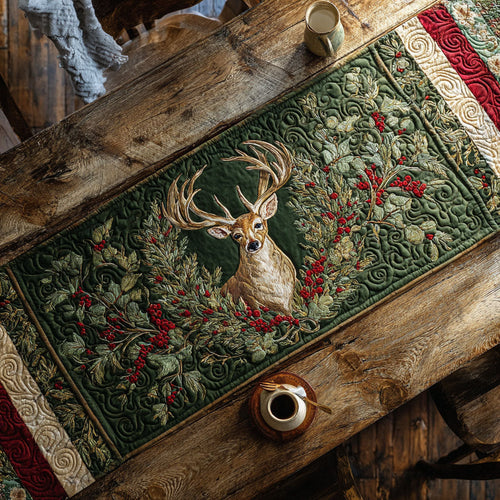 Forest Majesty Quilted Table Runner NCU0TV634