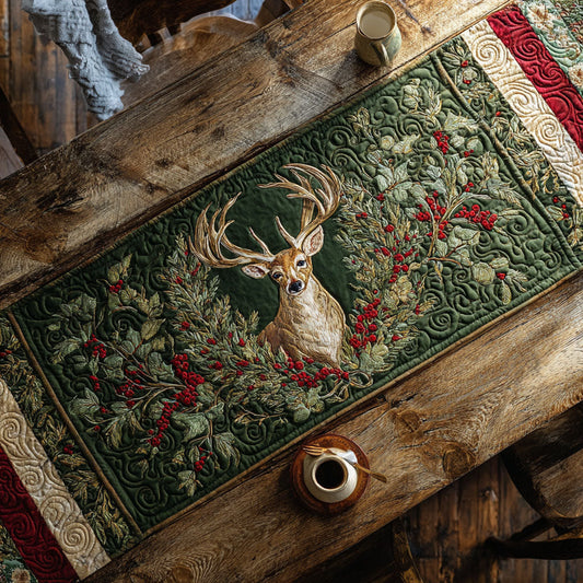 Forest Majesty Quilted Table Runner NCU0TV634