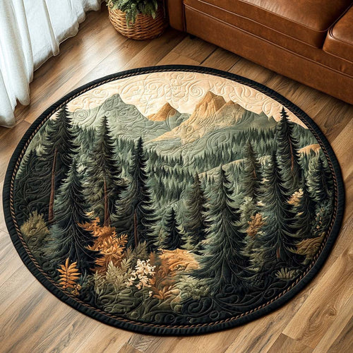 Forest Path Quilted Round Mat NCU0DV5138