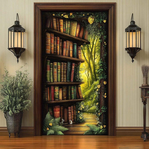 Forest Reading Quilted Door Cover NCU0TN61