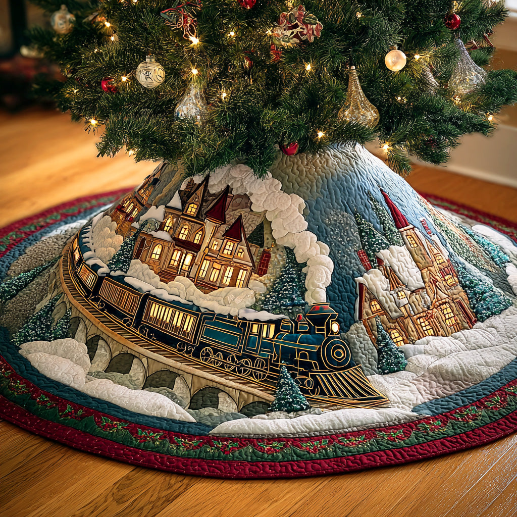 Frost Express Christmas Quilted Tree Skirt NCU0NTD800