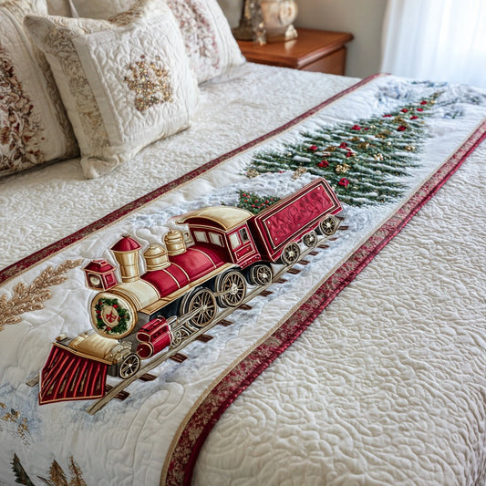 Frosted Journey Quilted Bed Runner NCU0TV679