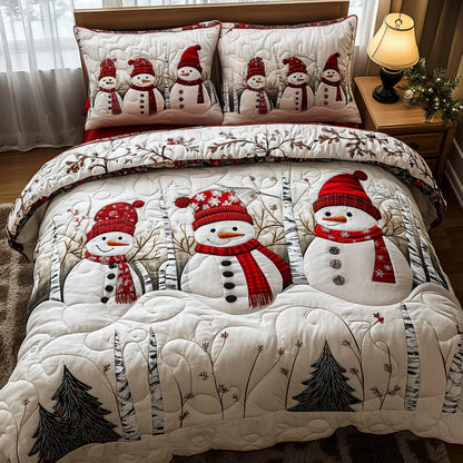 Frosty Bliss 3-Piece Quilted Bedding Set NCU0DV1771