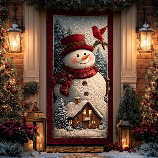 Frosty Cardinal Quilted Door Cover NCU0QQ101