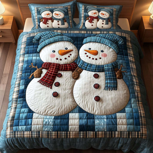 Frosty Friends 3-Piece Quilted Bedding Set NCU0NT2122