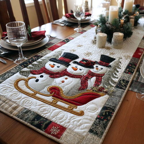 Frosty Gathering Quilted Table Runner NCU0TP0057